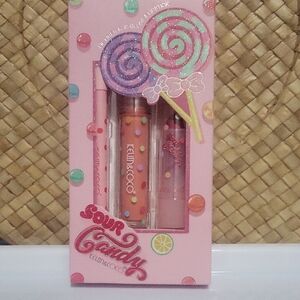 Kum & Coco Candy Swirl Lip Gloss Duo - Pink and Orange